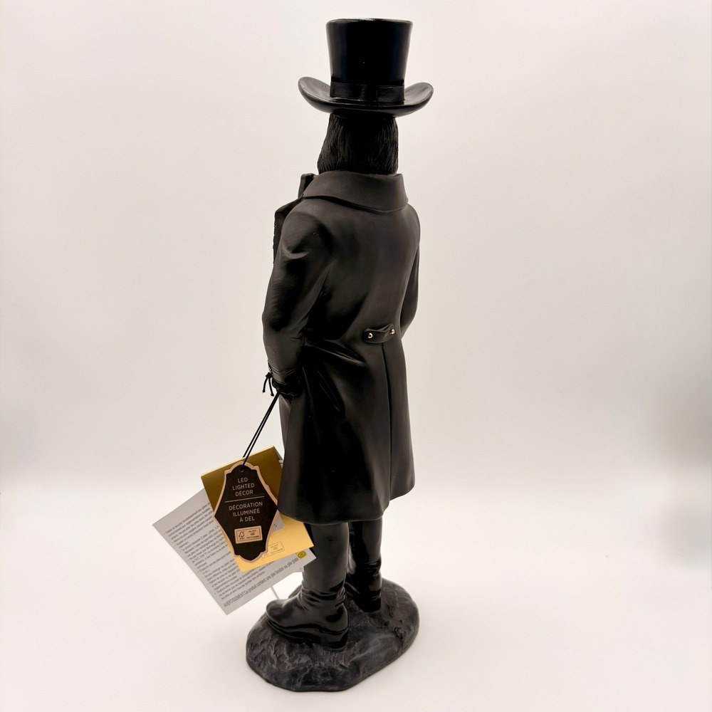 Hallows Eve Lighted Raven Gentleman Figurine Halloween Victorian Gothic Crow - Picture 5 of 8